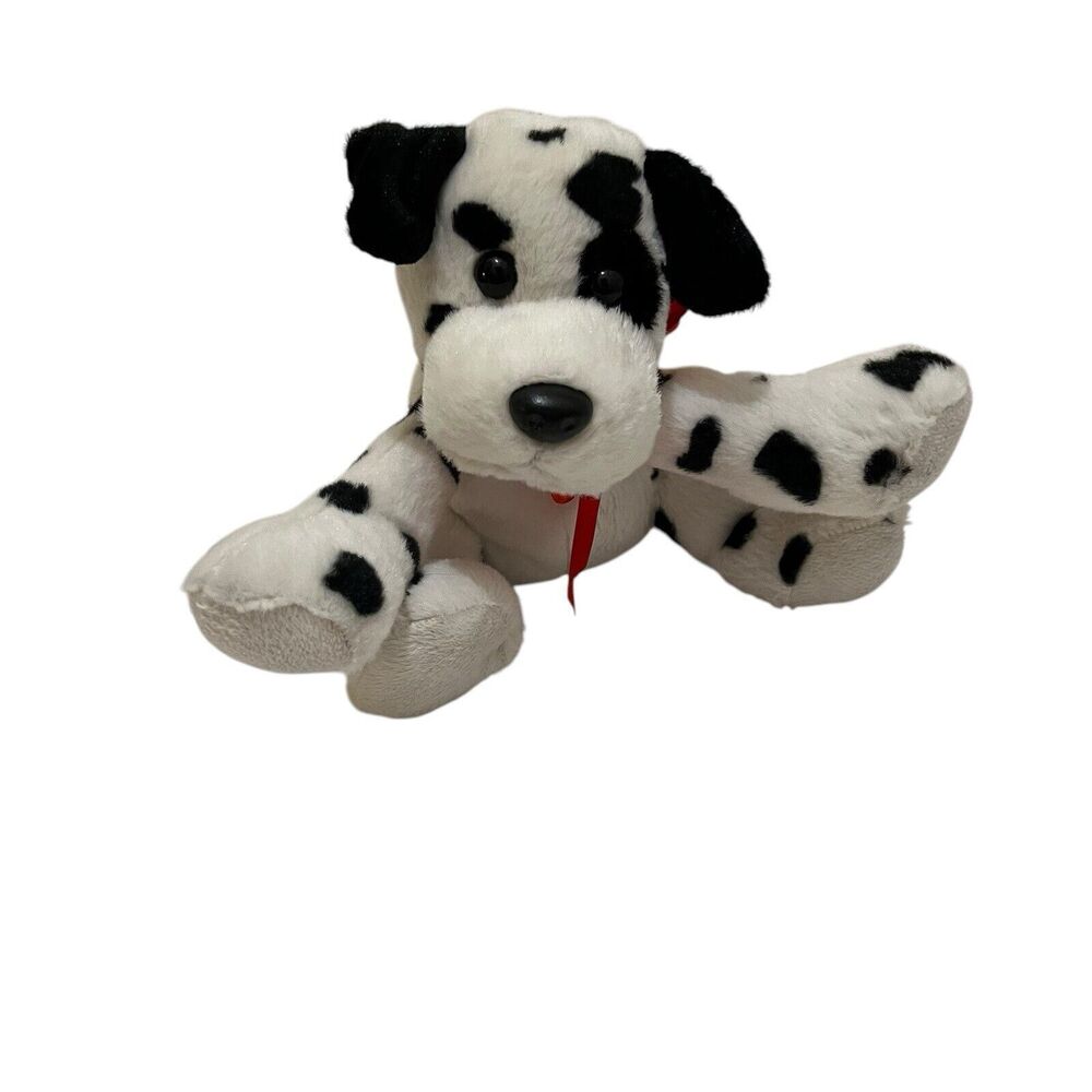 ANIMAL ADVENTURE DALMATIAN PLUSH PUPPY 6" DOG 2016 STUFFED ANIMAL RED RIBBON TOY